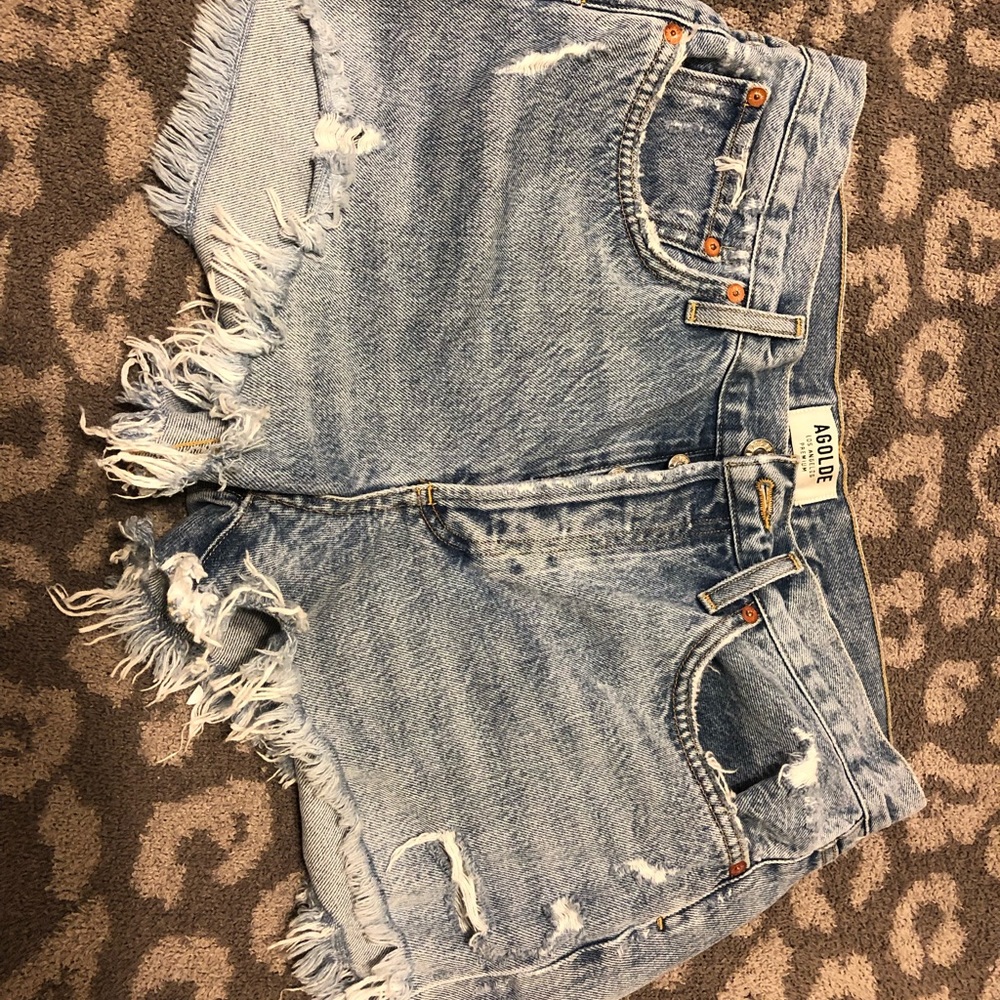 Agolde cut off high waisted shorts